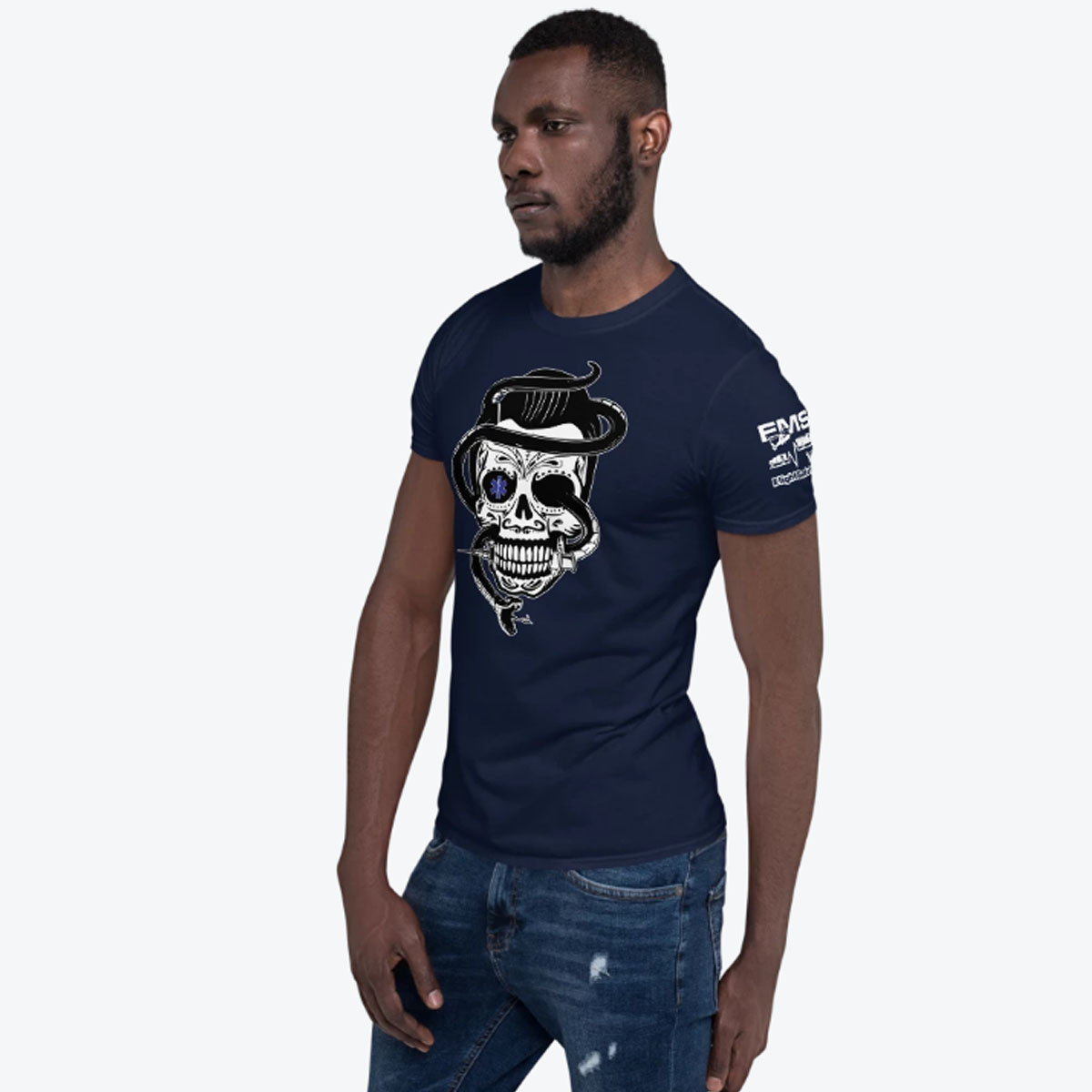 Sugar Skull Navy T-shirt 1200