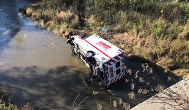 BREAKING: 1 Dead, 2 Hurt after Ambulance Drives Off Bridge