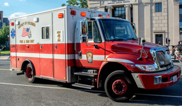 Bullet Rips through Ambulance as Patient Exits Building