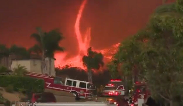 Fire Funnel Tornado Rips CA, 37,000 Evacuate