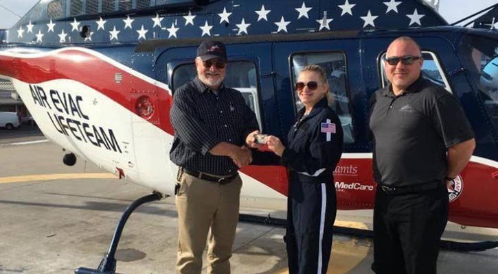 Air Evac Flight Nurse Earns 500th Flight Wings