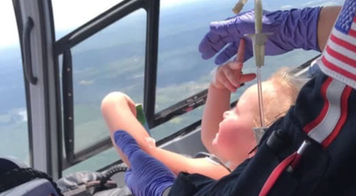 VIDEO: Family Thankful for "Him Held My Hand" Nurse - daughter flown by medical helicopter