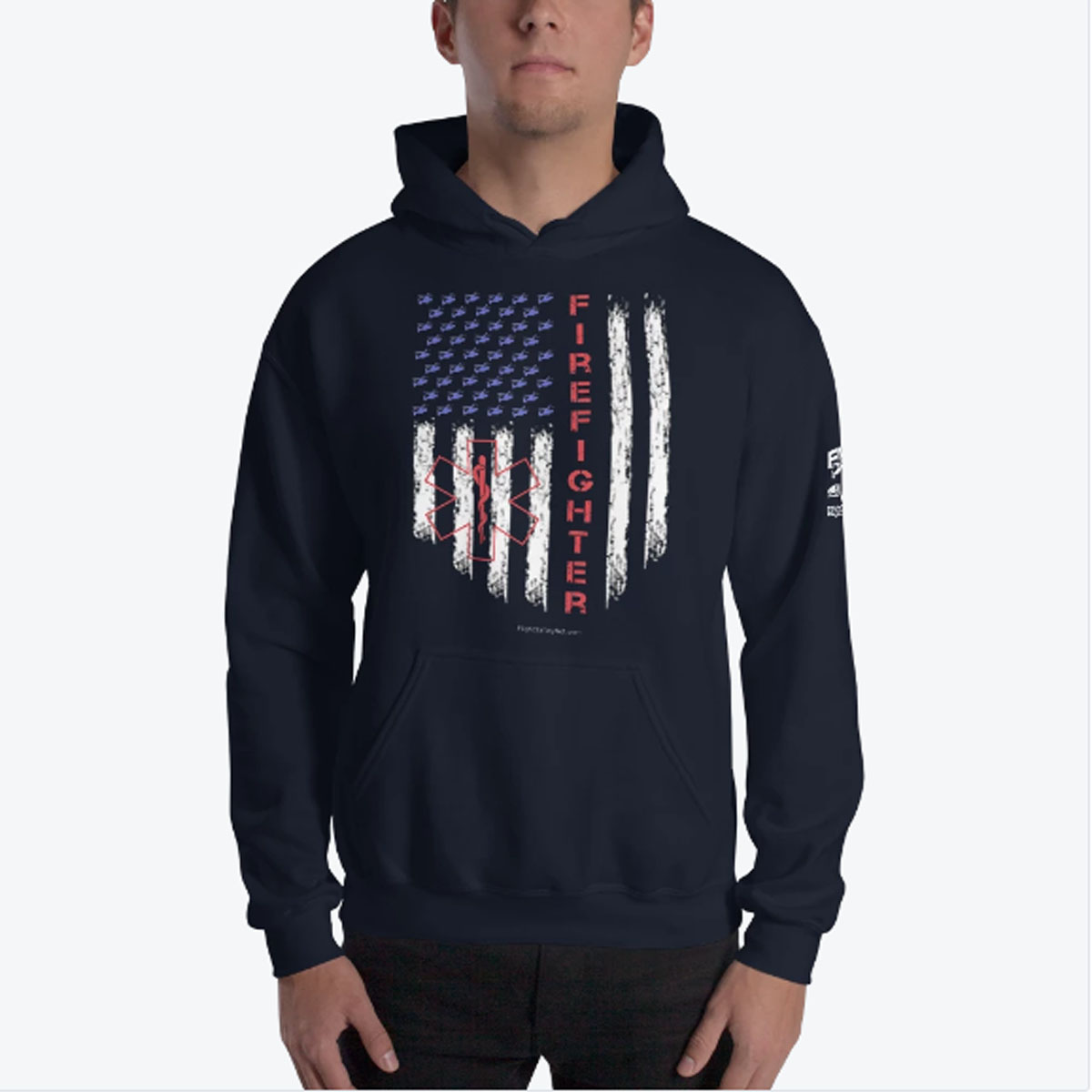 American Firefighter Pride - Stripes and Helicopter Stars Flag - EMS ...